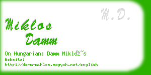 miklos damm business card